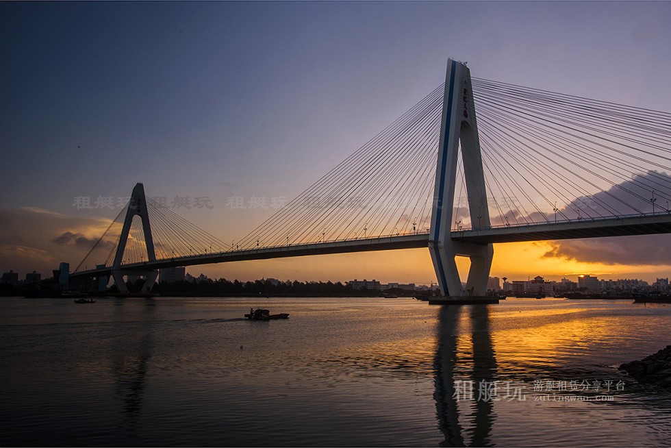 新埠島國際游艇碼頭→白沙門公園→世紀大橋→萬綠園→秀英港→西海岸會展中心 新埠島國際游艇碼頭→白沙門公園→世紀大橋→萬綠園→秀英港→西海岸會展中心